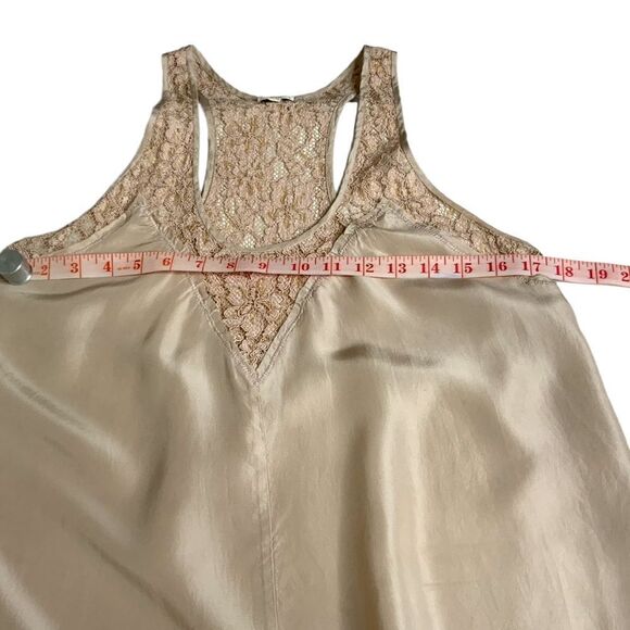 ARITZIA Wilfred 100% Silk w / Rayon Blend Lace Racerback Tank Top Sz S - Picture 6 of 9